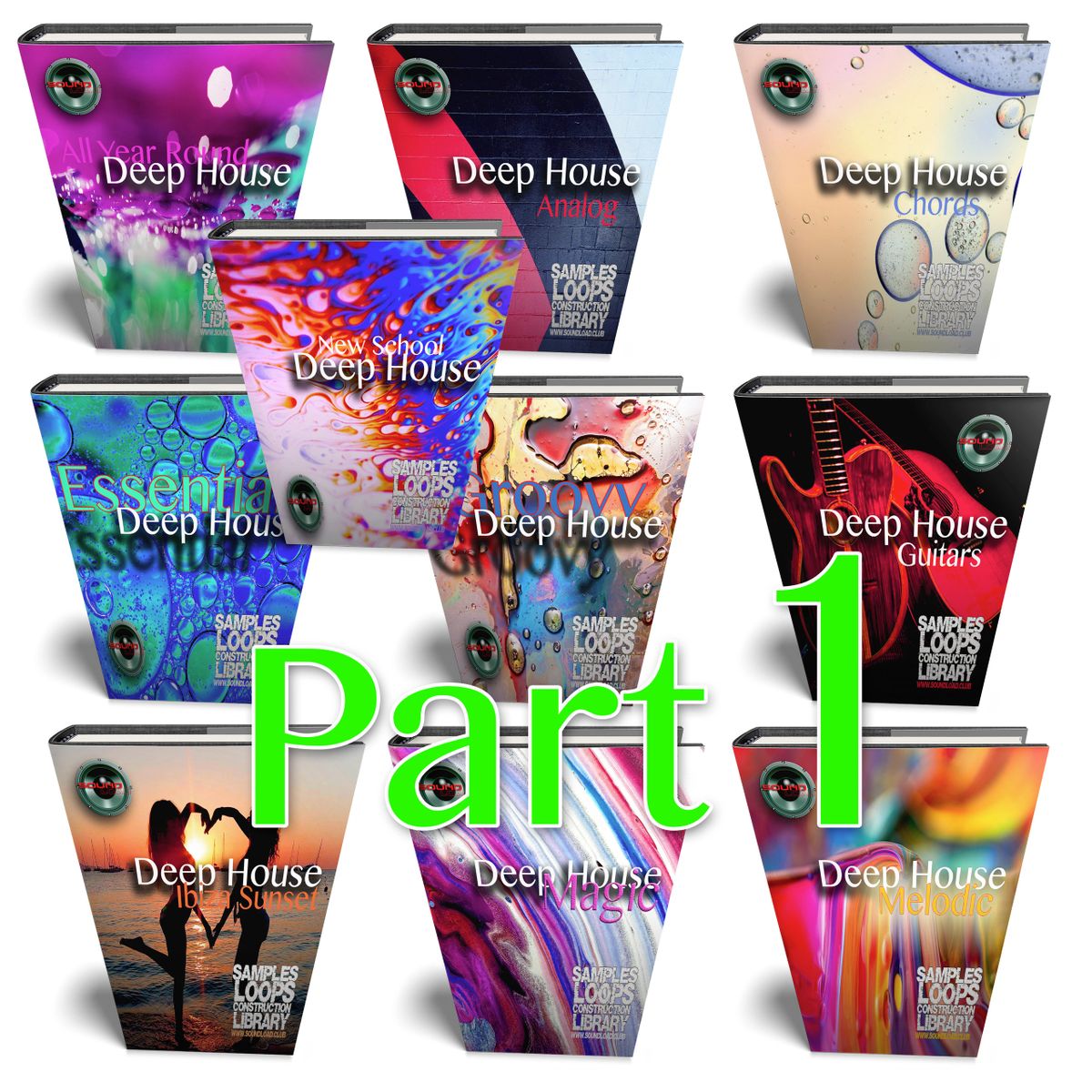 Deep House MEGA Bundle Part 1 10 Large Essential WAVE Samples/Loop